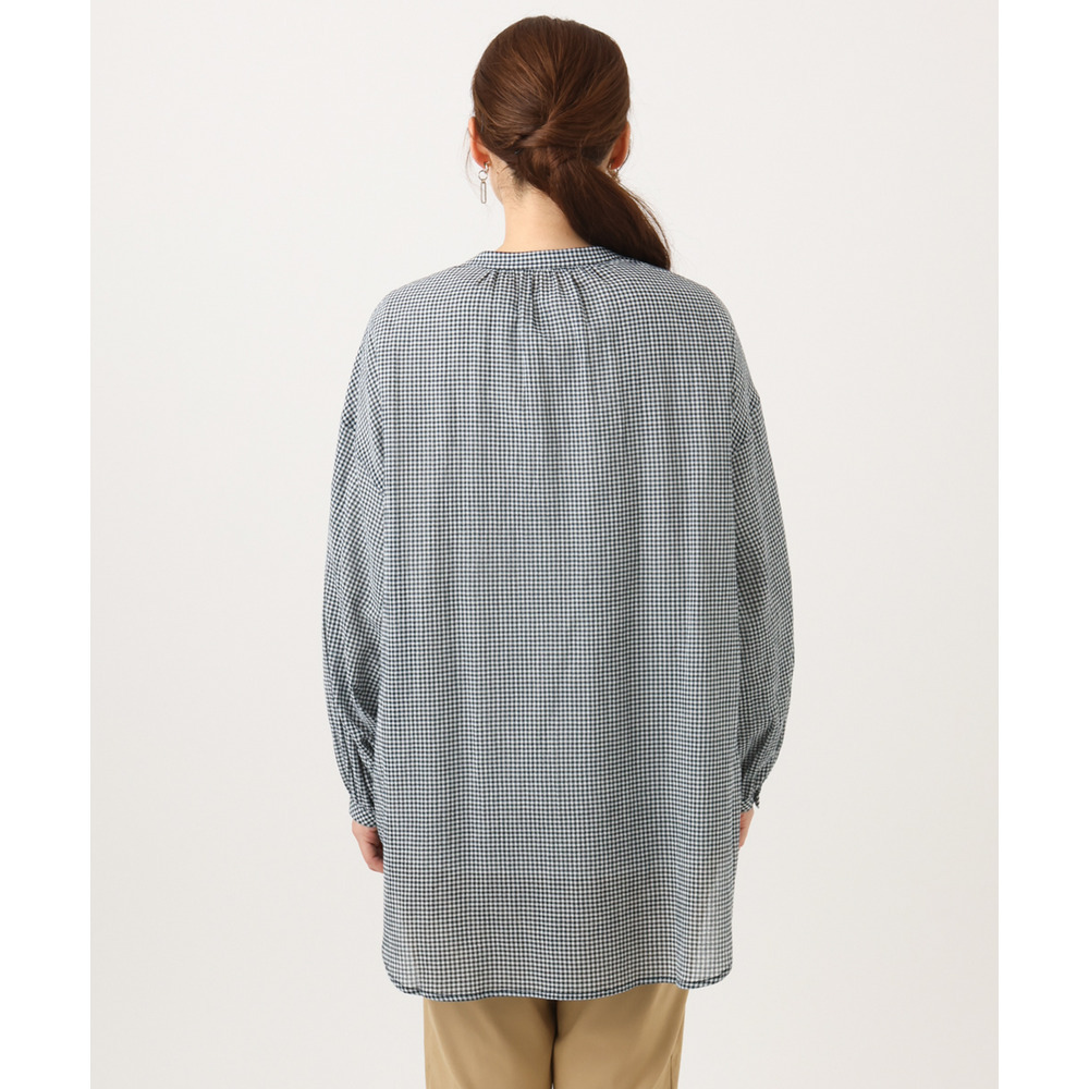 26年春新作【大きいサイズ】バンドカラーコットンブラウス16