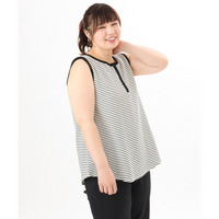 26年春新作【大きいサイズ】ヘンリーネックタンクトップ