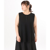 26年春新作【大きいサイズ】ヘンリーネックタンクトップ