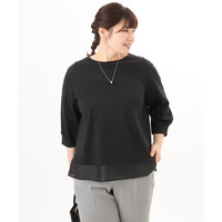 26年春新作【大きいサイズ】裾シア―カットソー