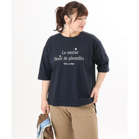 26年春新作【大きいサイズ】コットンロゴTシャツ