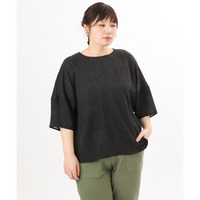 26年春新作【大きいサイズ】ジャカードブラウス