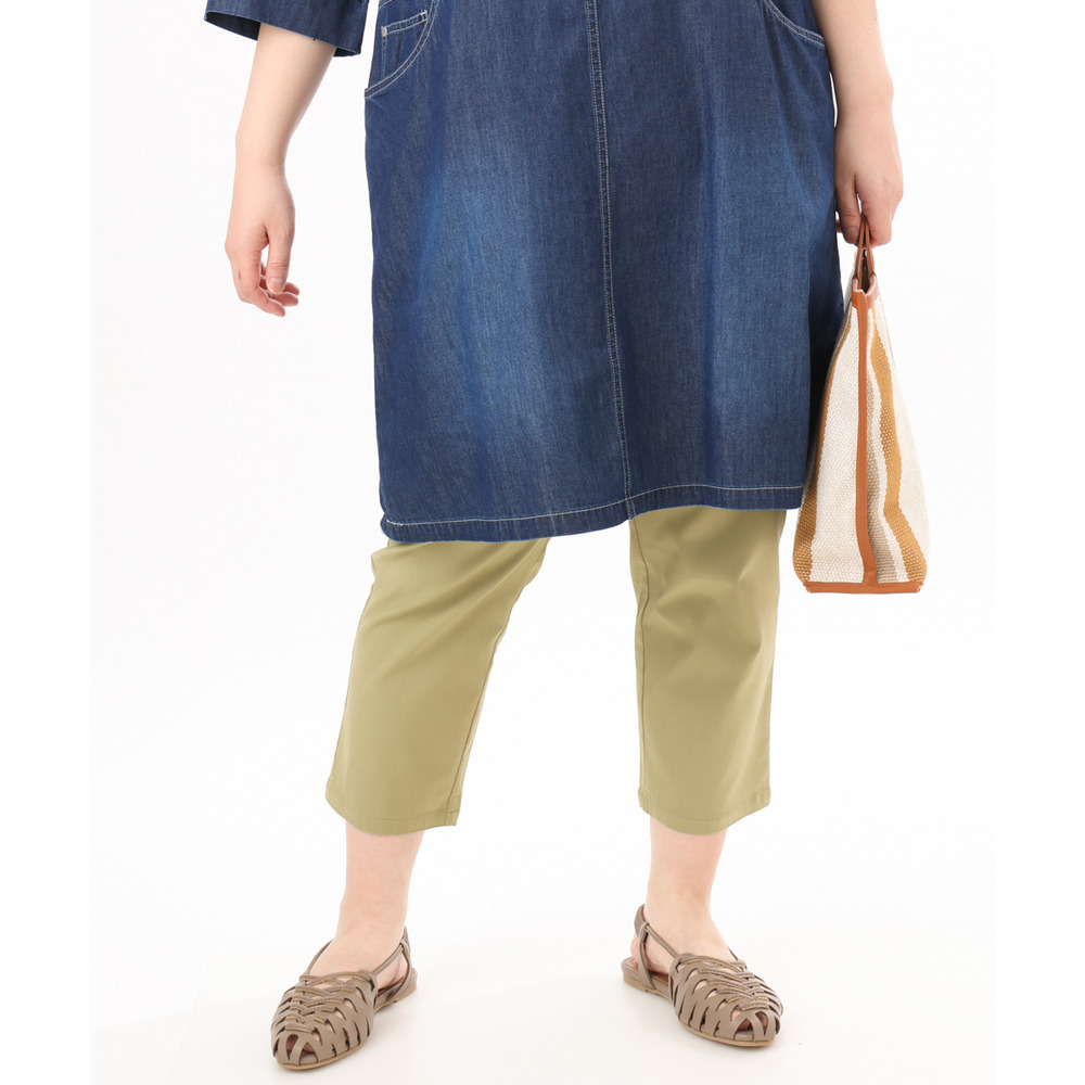 26年春新作【シリーズ累計販売2万枚!/大きいサイズ】さらさらストレッチカットレングステーパードパンツ1