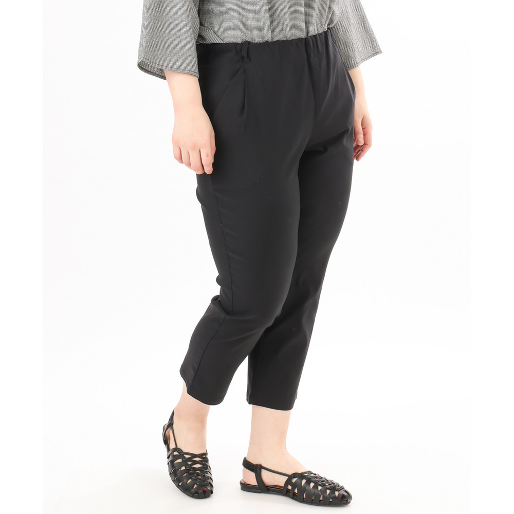 26年春新作【シリーズ累計販売2万枚!/大きいサイズ】さらさらストレッチカットレングステーパードパンツ25