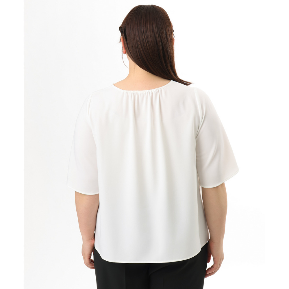 26年春新作【大きいサイズ】フレアハーフスリーブブラウス13