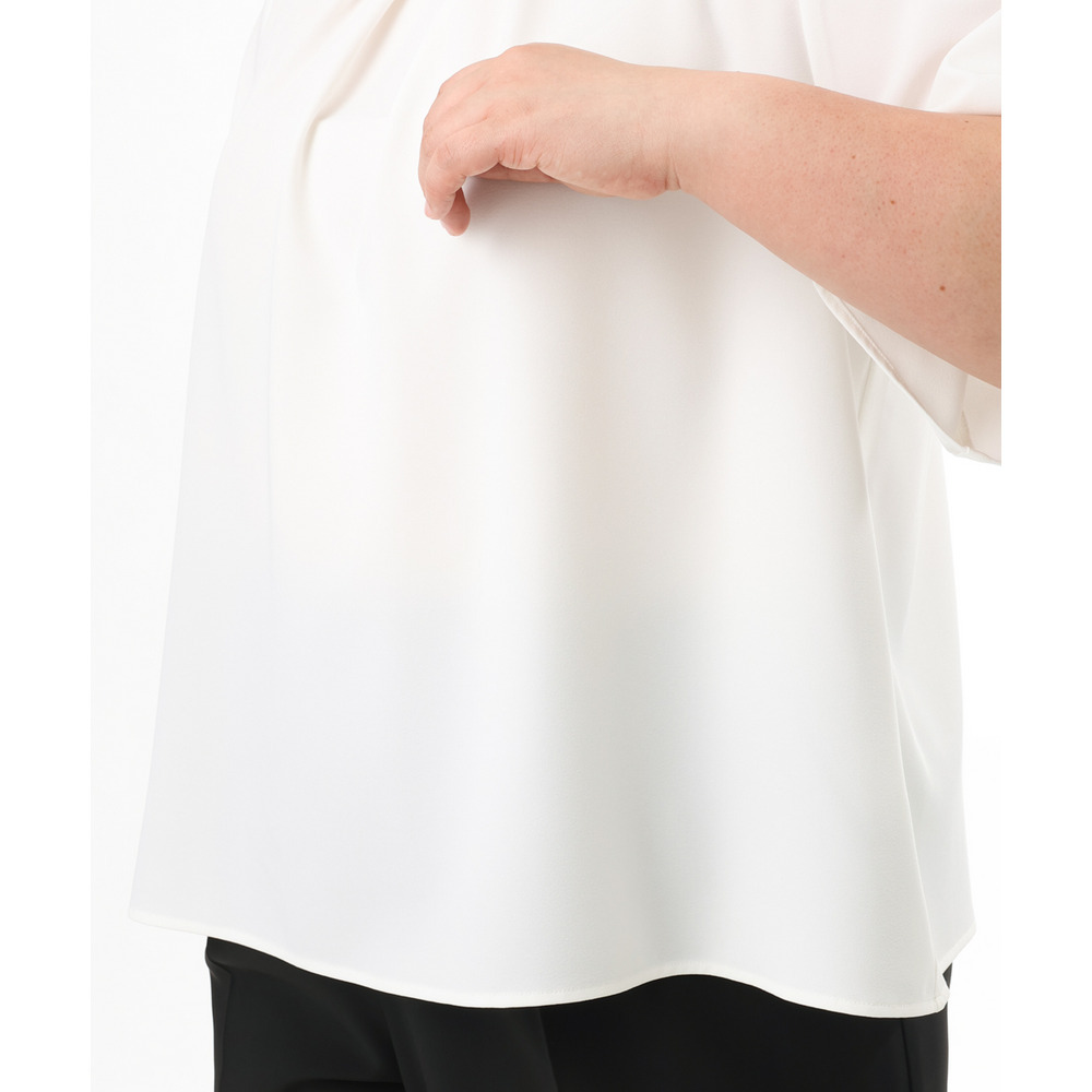 26年春新作【大きいサイズ】フレアハーフスリーブブラウス17