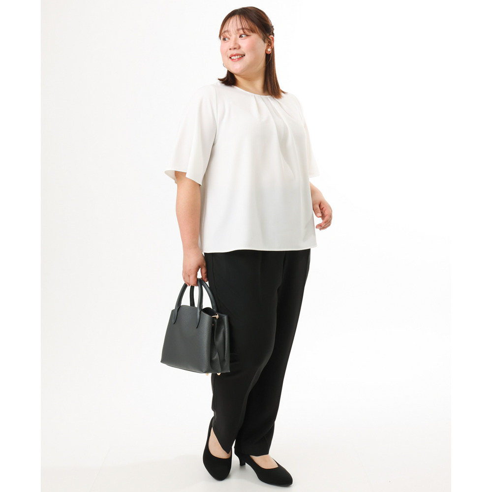 26年春新作【大きいサイズ】フレアハーフスリーブブラウス21