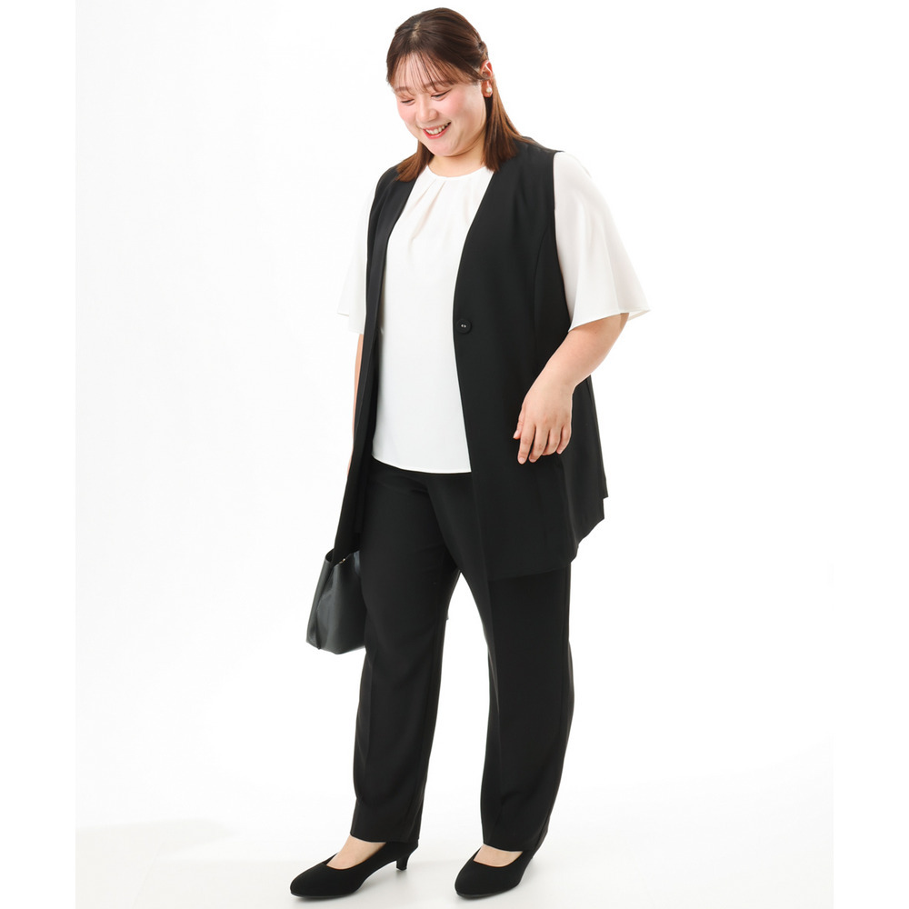 26年春新作【大きいサイズ】フレアハーフスリーブブラウス22