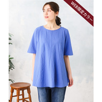 26年春新作【大きいサイズ】ぽこぽこフレアブラウス