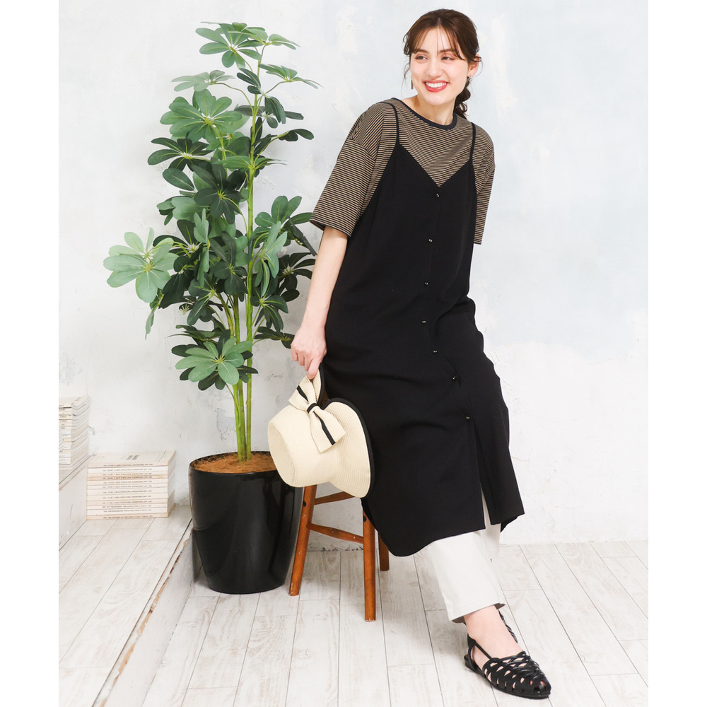 26年春新作【大きいサイズ】2WAYキャミワンピース