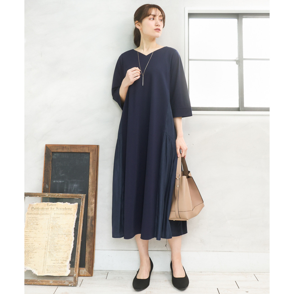 26年春新作【大きいサイズ】ジャージーコンビワンピース