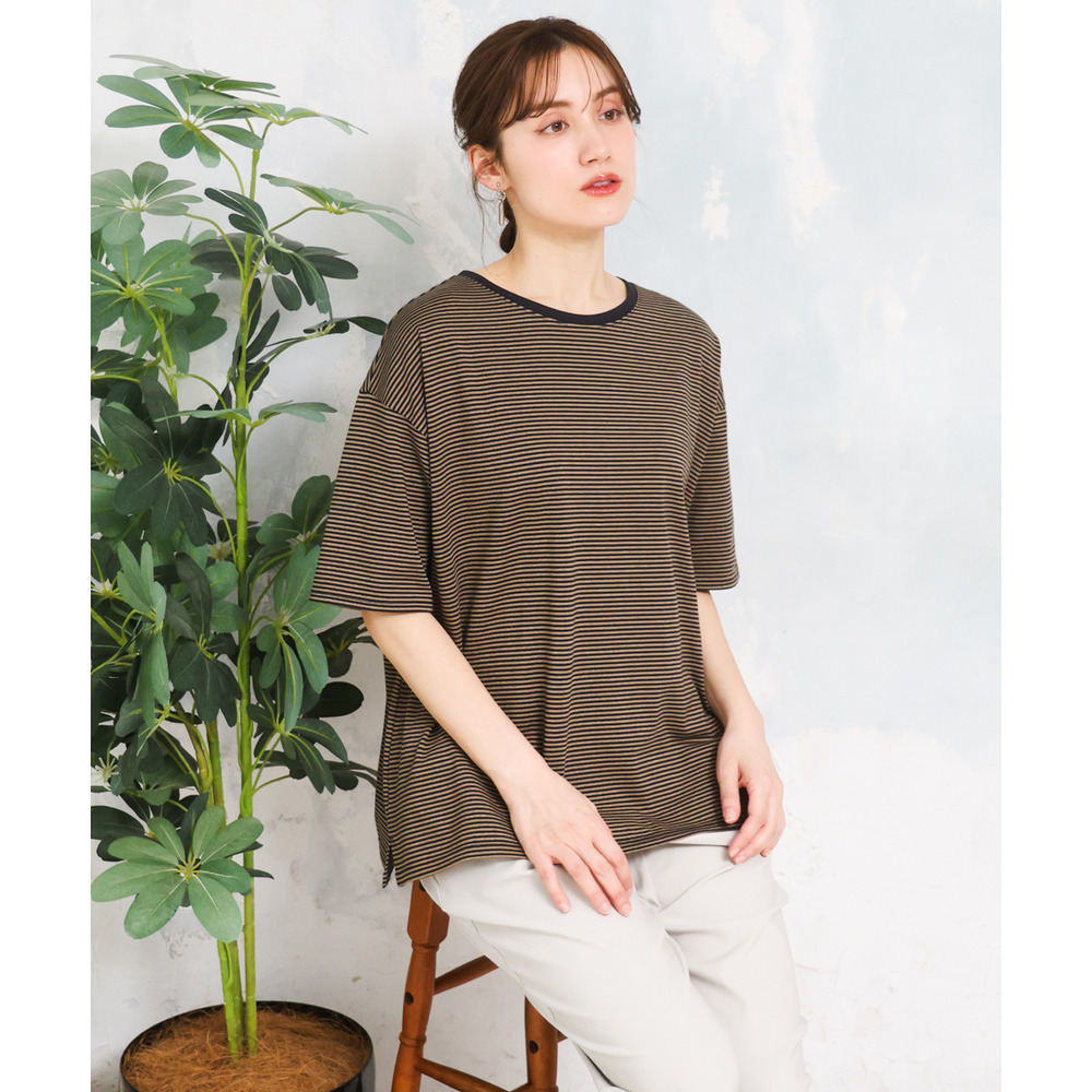 26年春新作【大きいサイズ】ボーダーTシャツ