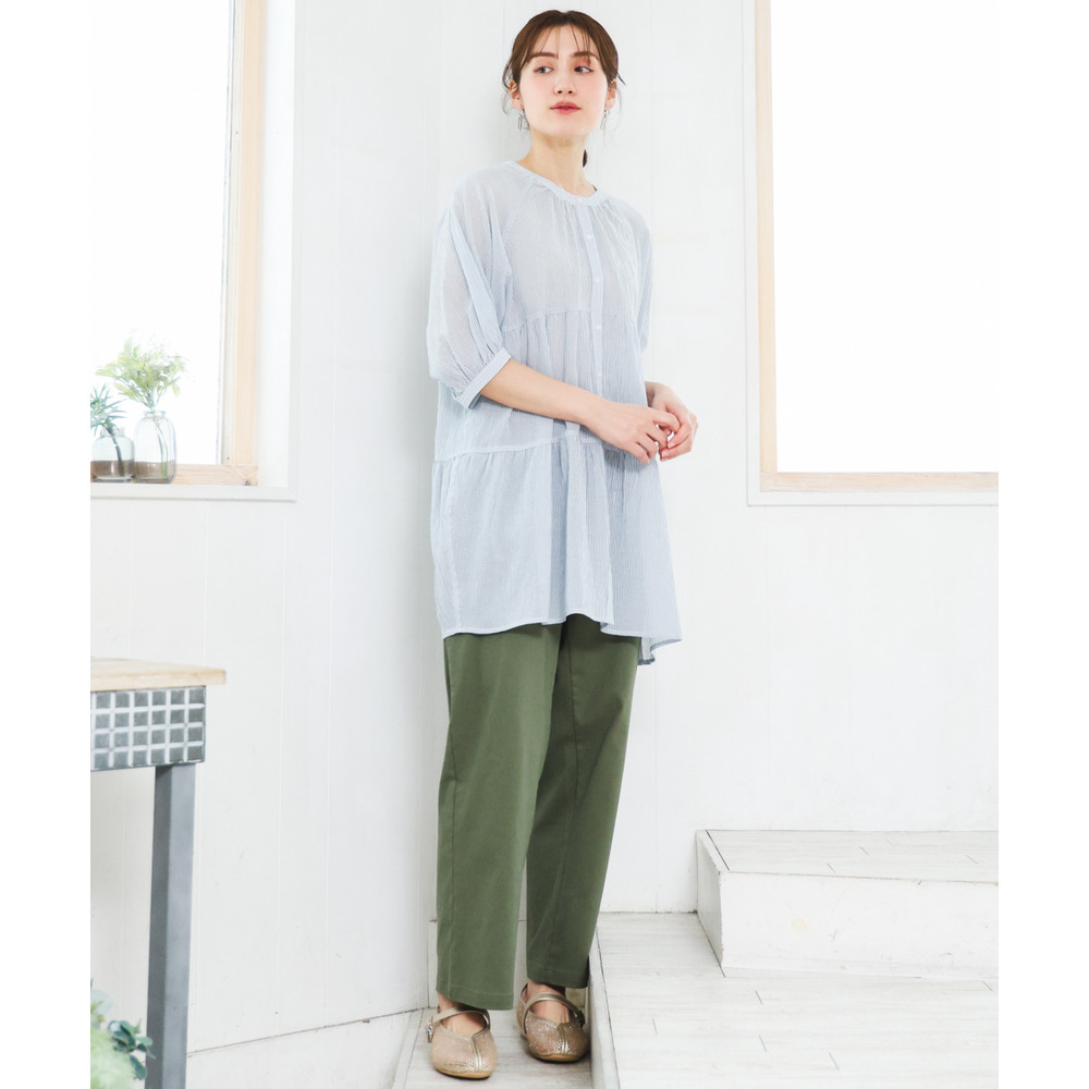 26年春新作【大きいサイズ】コットンティアードブラウスチュニック4