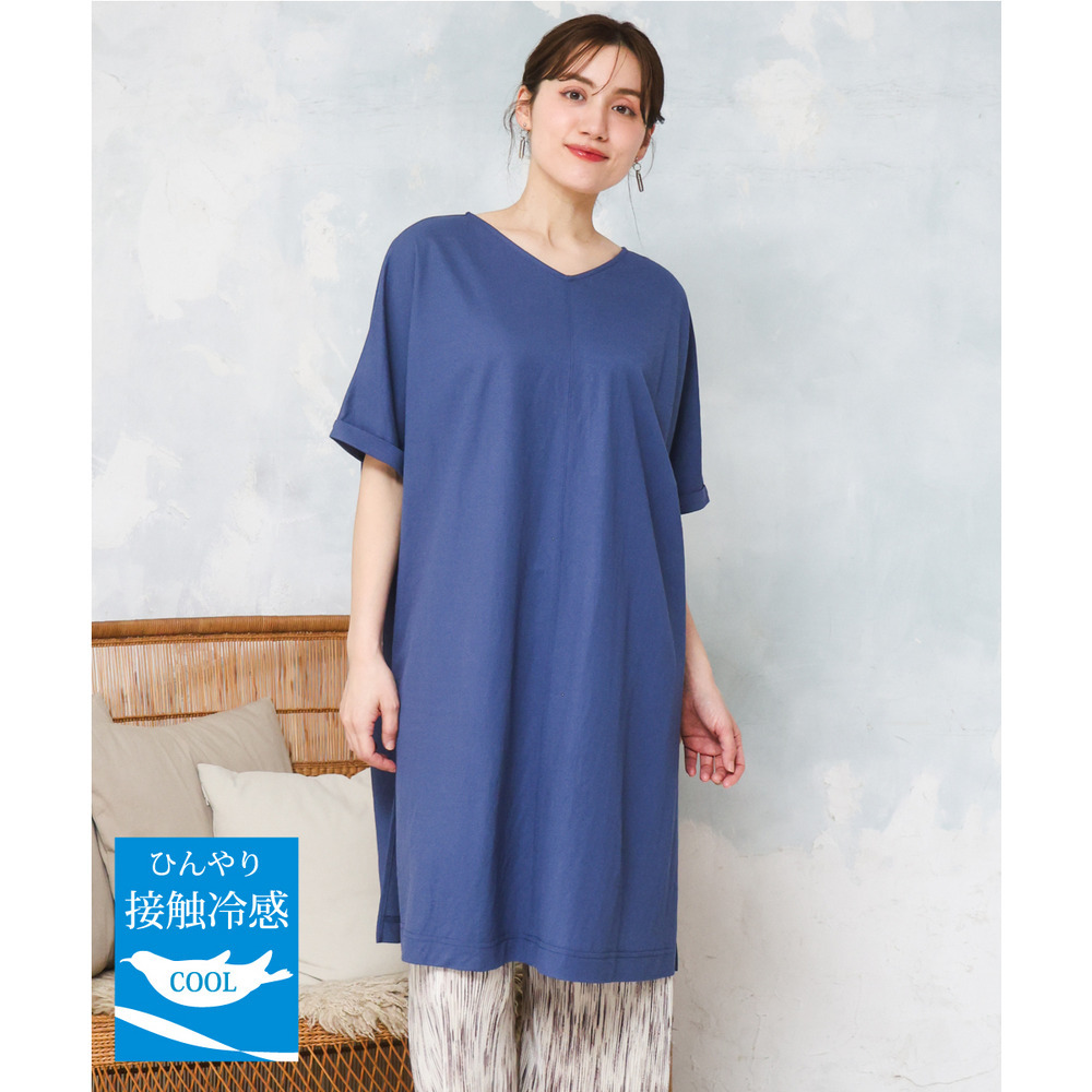 26年春新作【大きいサイズ/接触冷感】ボクシーシルエットチュニック