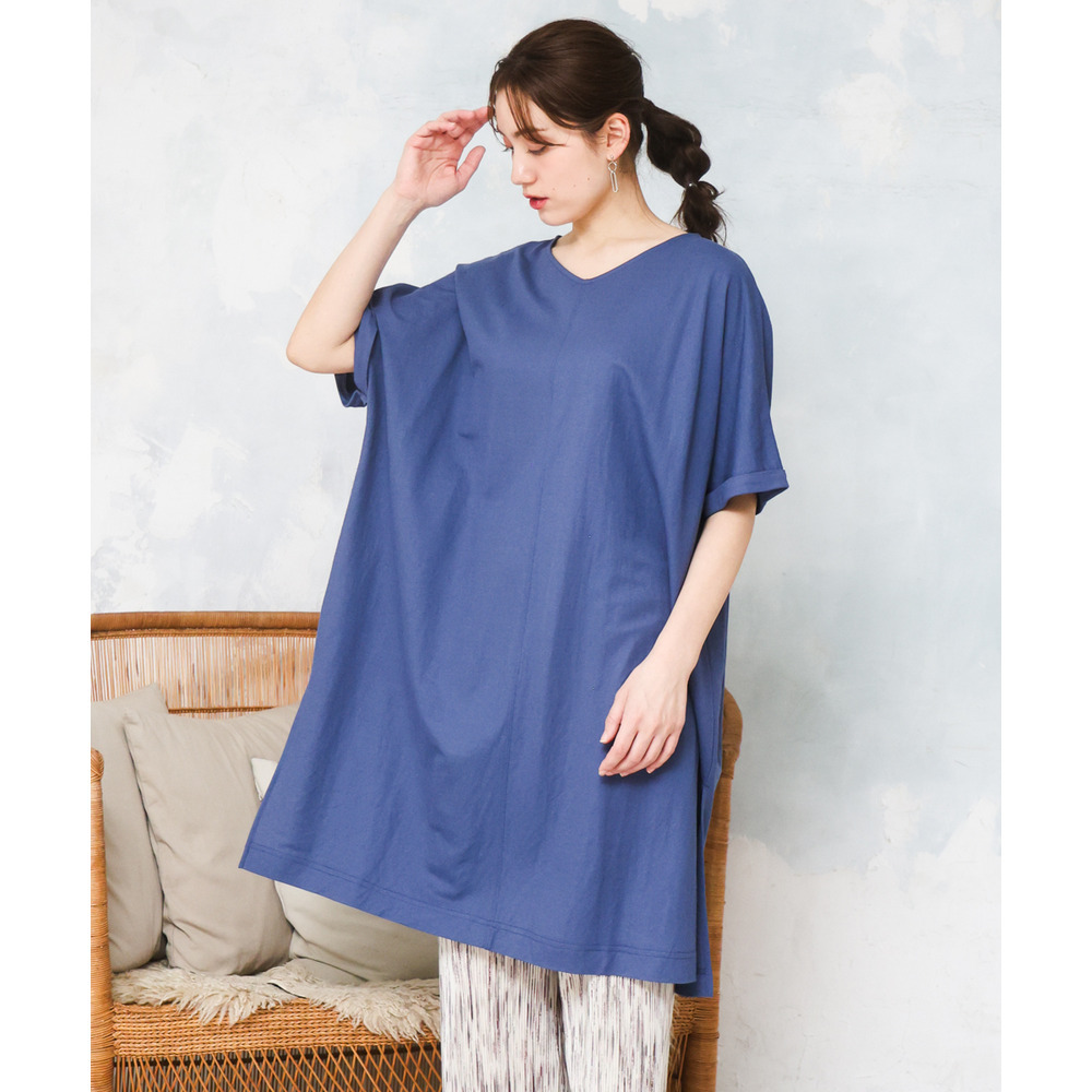 26年春新作【大きいサイズ/接触冷感】ボクシーシルエットチュニック1