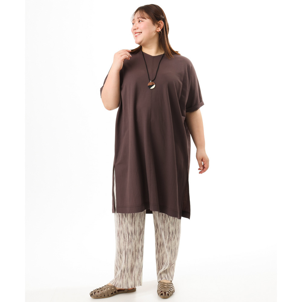 26年春新作【大きいサイズ/接触冷感】ボクシーシルエットチュニック15