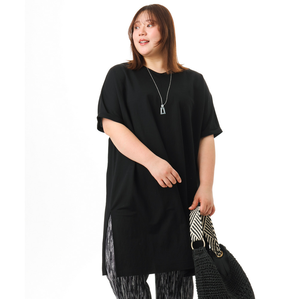 26年春新作【大きいサイズ/接触冷感】ボクシーシルエットチュニック17