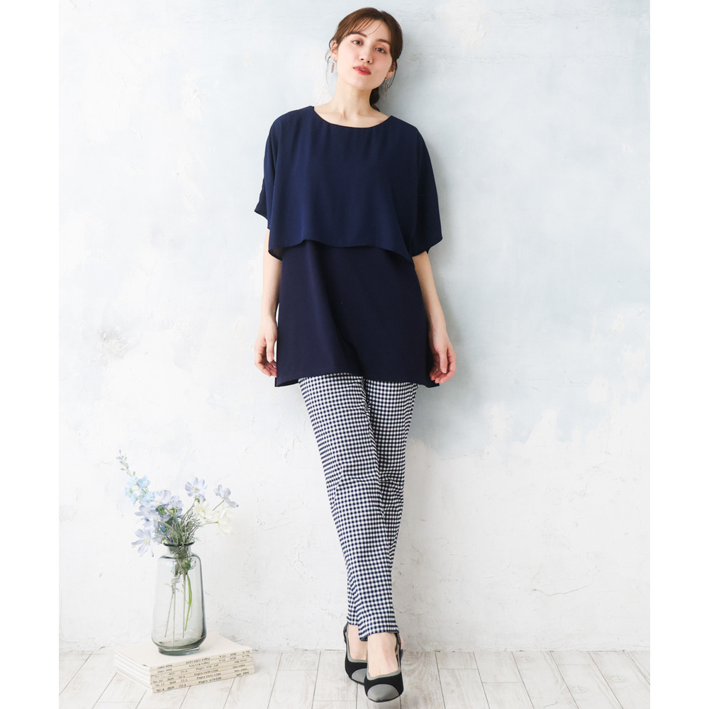 26年春新作【大きいサイズ/接触冷感】ケープデザインカットソー10