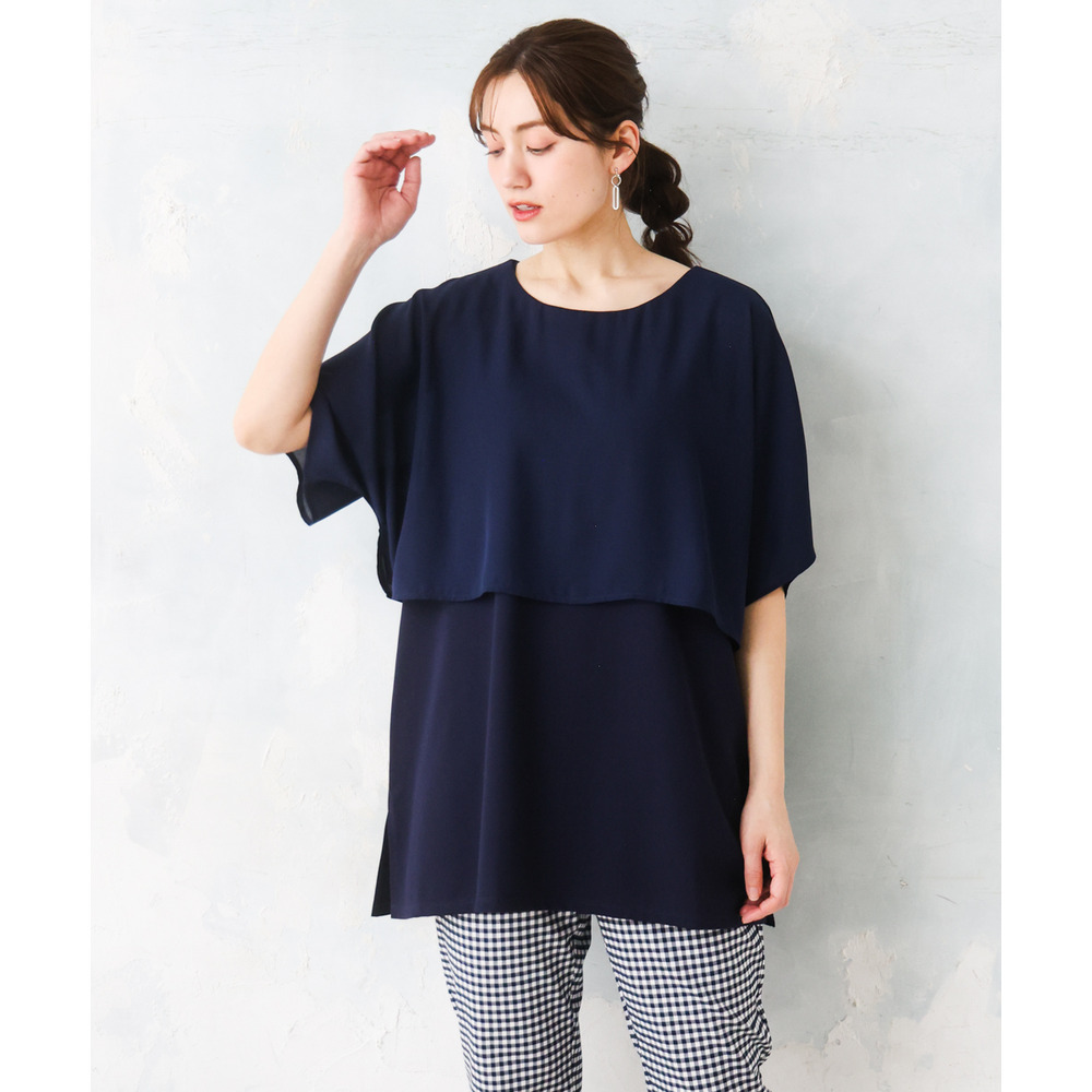 26年春新作【大きいサイズ/接触冷感】ケープデザインカットソー6