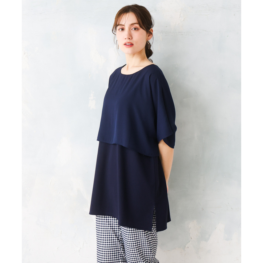 26年春新作【大きいサイズ/接触冷感】ケープデザインカットソー7