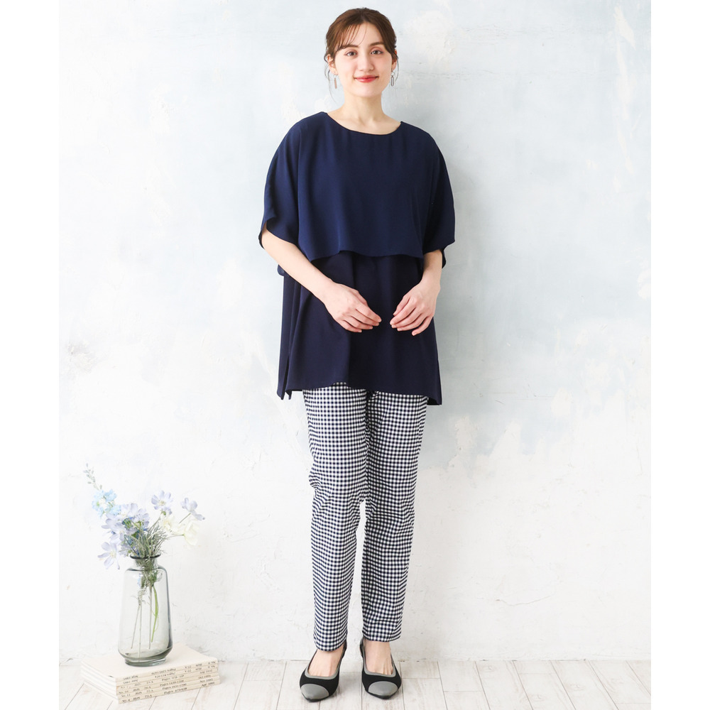 26年春新作【大きいサイズ/接触冷感】ケープデザインカットソー8