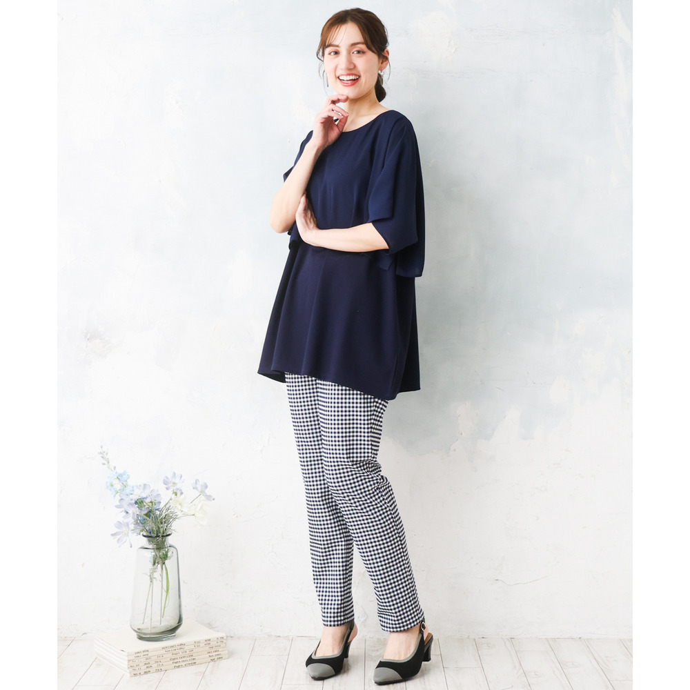 26年春新作【大きいサイズ/接触冷感】ケープデザインカットソー9