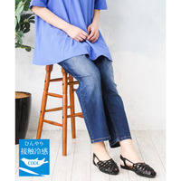 26年春新作【大きいサイズ/接冷感触】ストレッチゆるフィットデニム