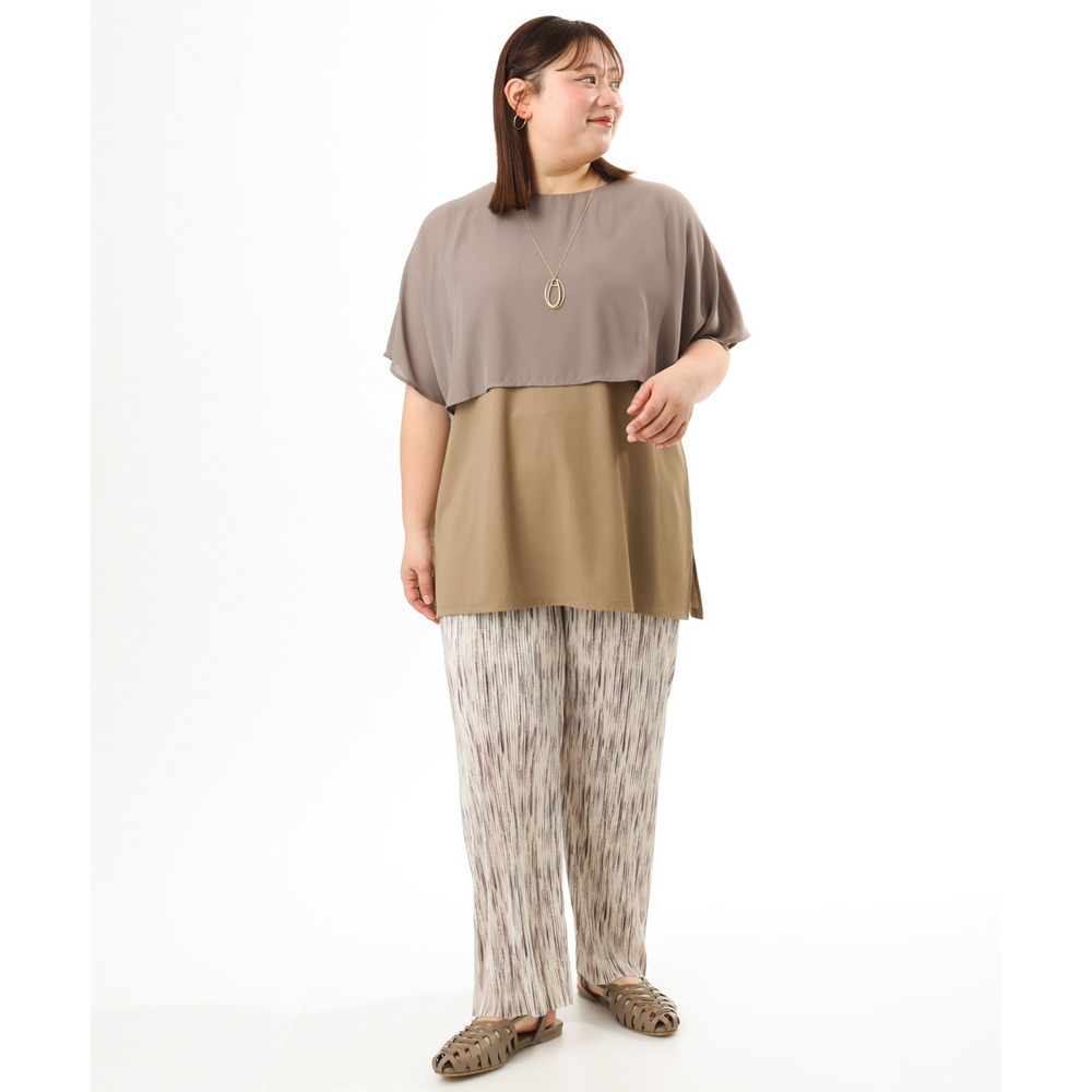 26年春新作【大きいサイズ/セルフカット可】プリーツパンツ12