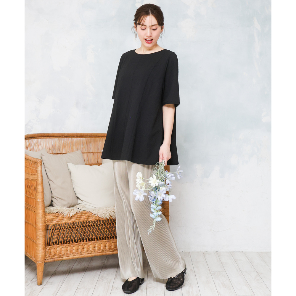 26年春新作【大きいサイズ/セルフカット可】プリーツパンツ17