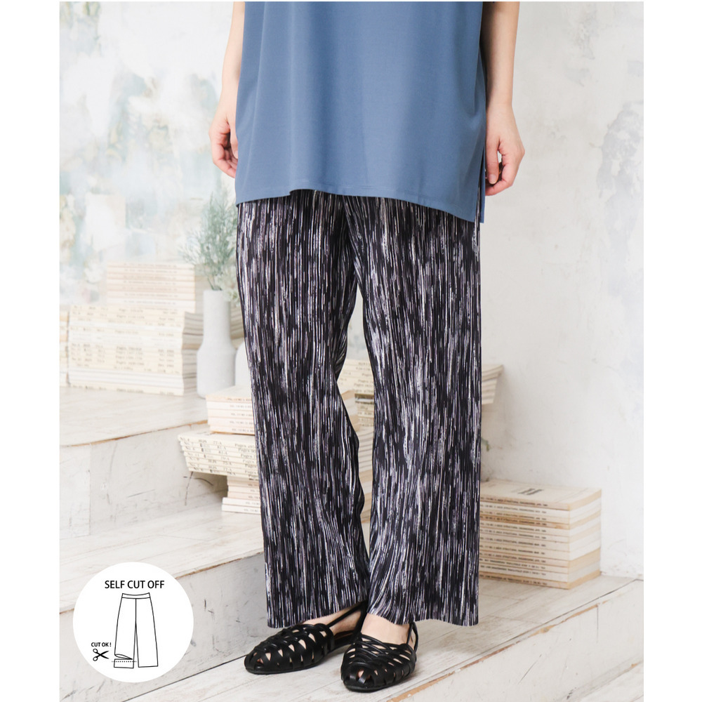 26年春新作【大きいサイズ/セルフカット可】プリーツパンツ1