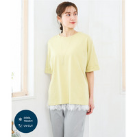 26年春新作【大きいサイズ/接触冷感/UVカット】ドロップショルダーコットンTシャツ