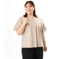 26年春新作【大きいサイズ】シア―スリーブカットソー