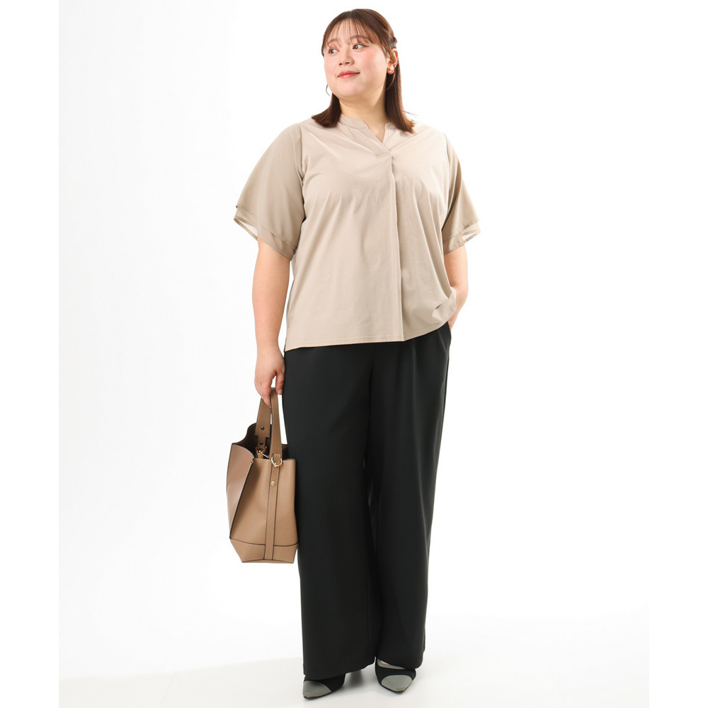 26年春新作【大きいサイズ】シア―スリーブカットソー17