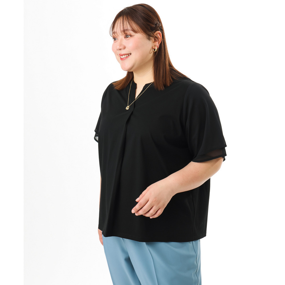 26年春新作【大きいサイズ】シア―スリーブカットソー19