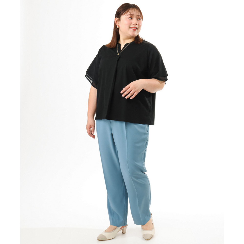 26年春新作【大きいサイズ】シア―スリーブカットソー20