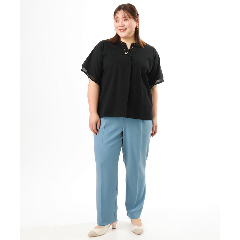 26年春新作【大きいサイズ】シア―スリーブカットソー21