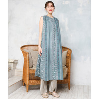 26年春新作【大きいサイズ】コットンノースリーブワンピース