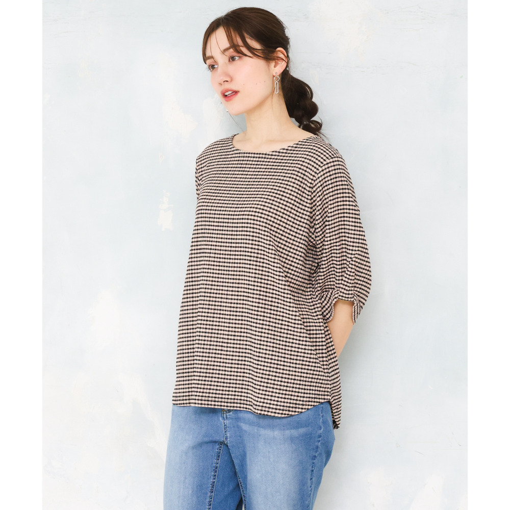 26年春新作【大きいサイズ】カーブヘムカットソー