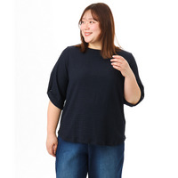 26年春新作【大きいサイズ】カーブヘムカットソー