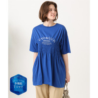 26年春新作【大きいサイズ/機能素材】シャーリングロゴTシャツ