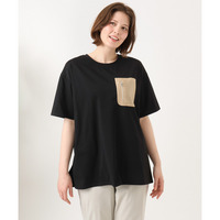 26年春新作【大きいサイズ】ジップポケットコットンTシャツ