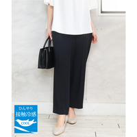 26年春新作【大きいサイズ/機能素材】洗えるカノコセンタープレスパンツ