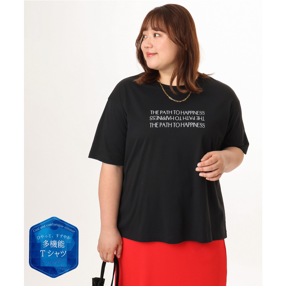26年初夏新作【大きいサイズ/機能素材】フロッキーロゴTシャツ