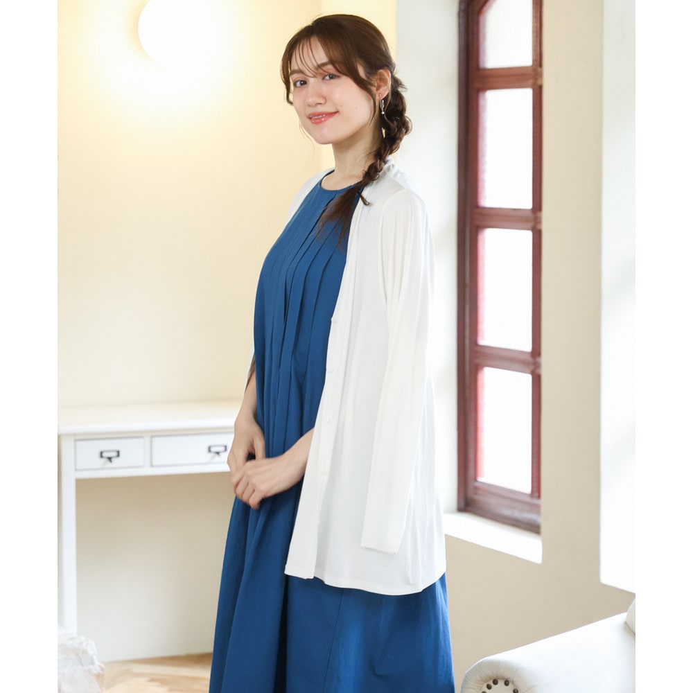 26年初夏新作【大きいサイズ/接触冷感/UVカット】Aライン長袖カーディガン13