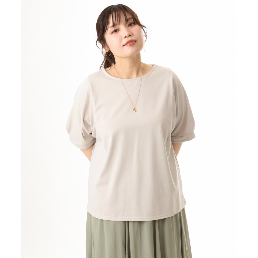 26年初夏新作【大きいサイズ/UVカット】接触冷感パフスリーブカットソー14