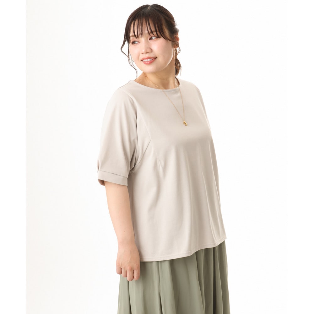 26年初夏新作【大きいサイズ/UVカット】接触冷感パフスリーブカットソー15