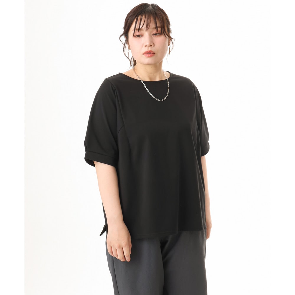 26年初夏新作【大きいサイズ/UVカット】接触冷感パフスリーブカットソー18