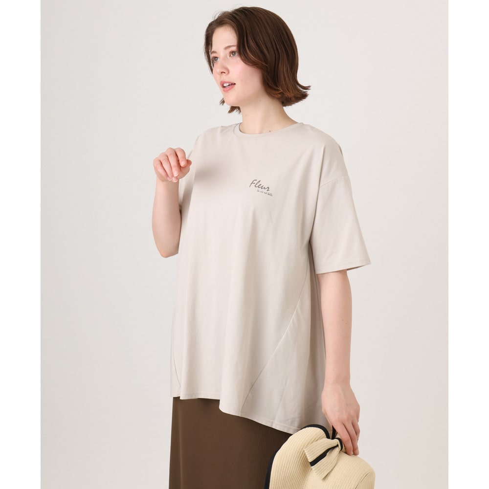 26年夏新作【大きいサイズ】バックフレアロゴTシャツ