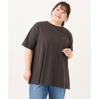 26年夏新作【大きいサイズ】バックフレアロゴTシャツ