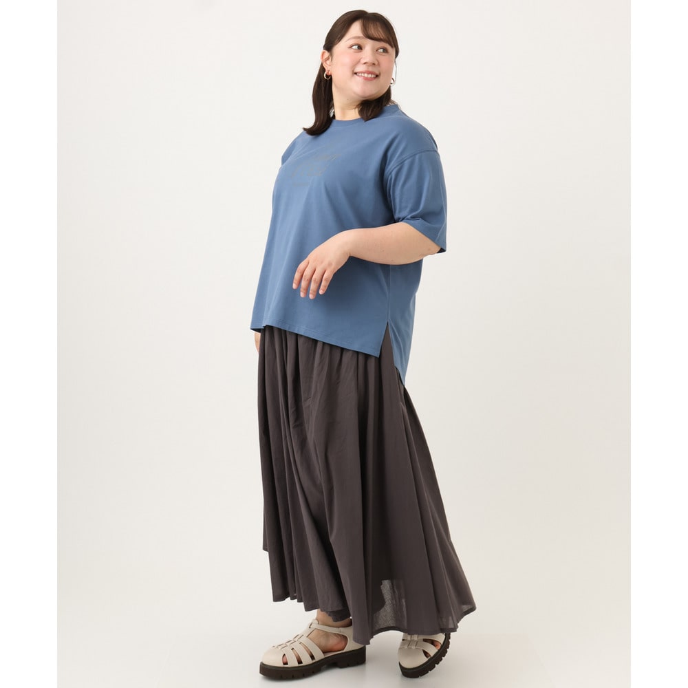 26年夏新作【大きいサイズ/UVカット/接触冷感】ドロップショルダーロゴTシャツ11